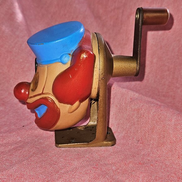 Vintage 1950's Bozo the Clown Table Mount Pencil Sharpener - Picture 2 of 7